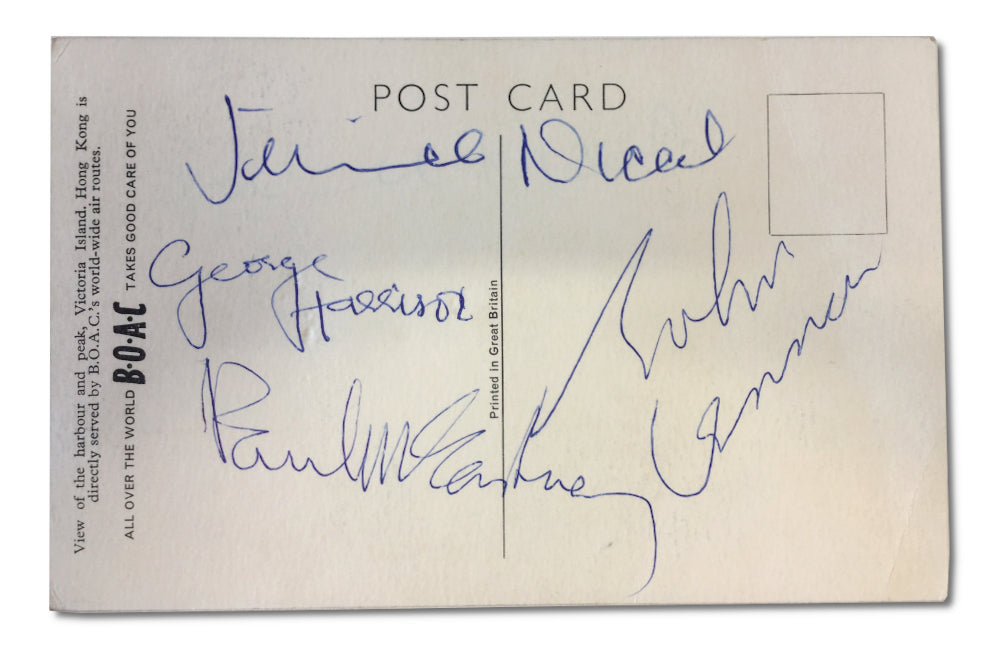 Beatles autographs with replacement drummer Jimmie Nicol
