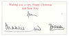 Prince Charles and Princess Diana signed 1990 Royal Christmas card