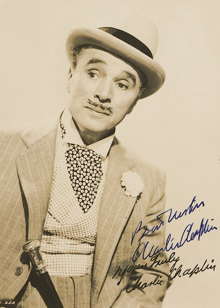 Charlie Chaplin signed photograph as Monsieur Verdoux