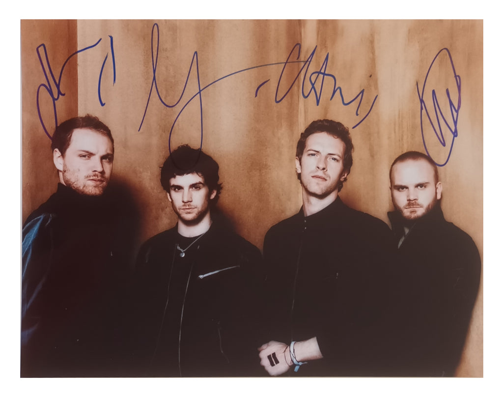 Coldplay signed colour photograph