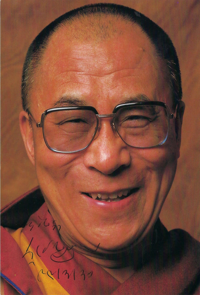 Dalai Lama signed colour photograph