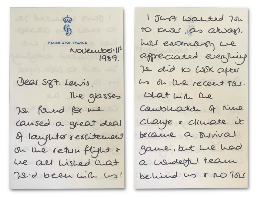 Princess Diana handwritten signed letter