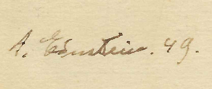 Albert Einstein signed portrait