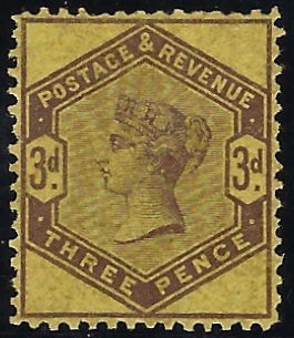 Great Britain 1884 3d Colour trial, SG191var