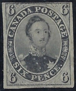 Canada 1852-57 6d slate-violet on handmade wove SG9