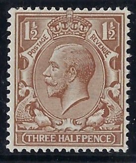Great Britain 1919 1½d Pale brown, SG363var