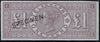 Great Britain 1877 £1 Telegraphs colour trial Plate 1. SG T17var