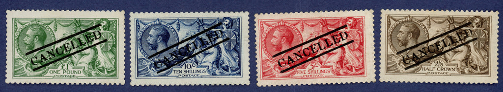 Great Britain 1913 2s6d-£1 "Seahorses", SG400/04var