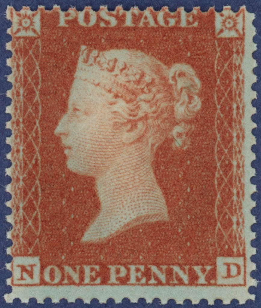 Great Britain 1850 1d red brown Plate 98 (Archer trial perforation), SG16b