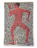 Keith Haring signed original 1983 exhibition poster