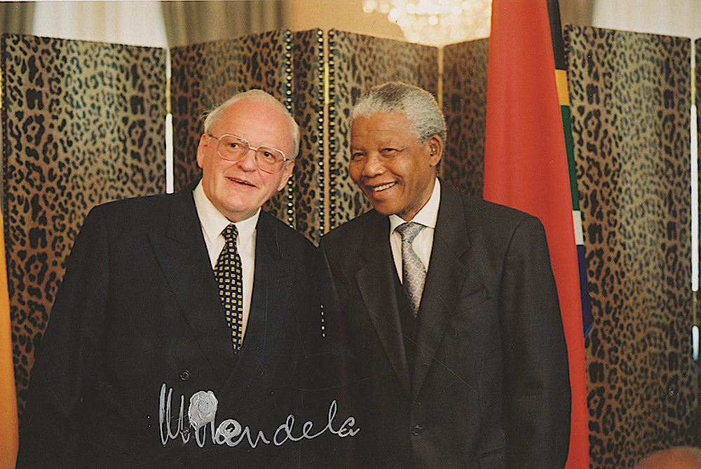 Nelson Mandela signed photograph