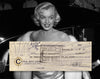 Marilyn Monroe autographed bank cheque