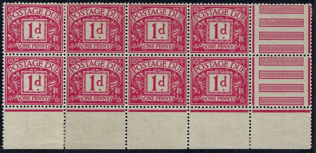 Great Britain 1914 1d Carmine, (Watermark Sideways inverted) Postage Due, SGD2var
