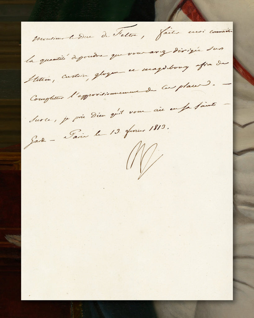 Napoleon Bonaparte signed letter
