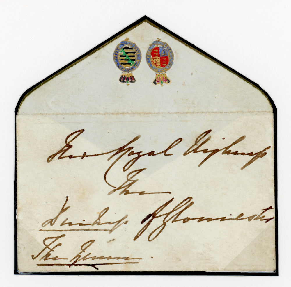 Queen Victoria handwritten and decorated envelope