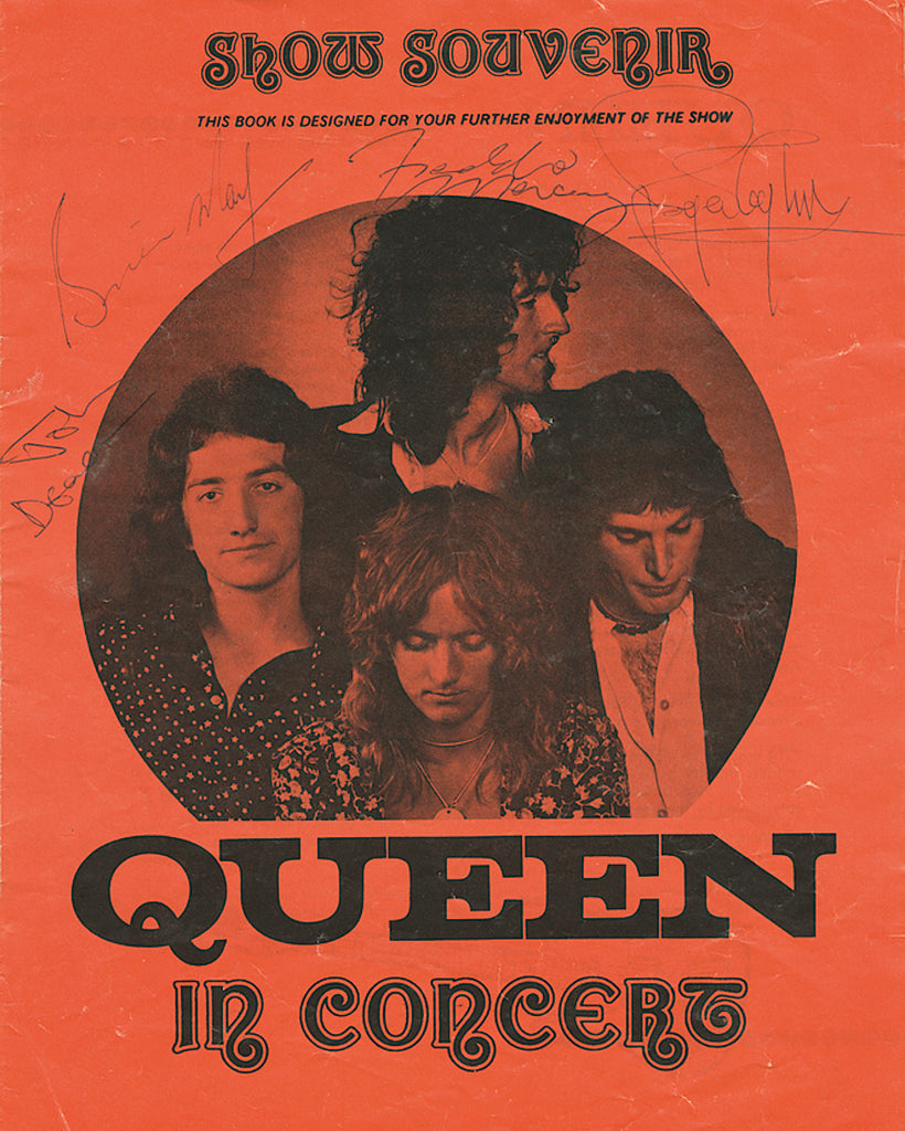 Queen signed concert programme, circa 1973-74
