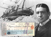 Ernest Shackleton signed bank cheque