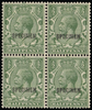 Great Britain 1924 ½d green Specimen, SG418var